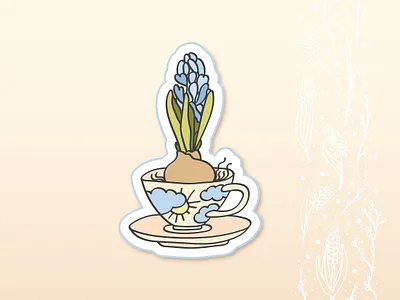 spring flower branding design doodle flower graphic design illustration spring vector