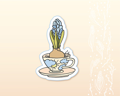 spring flower branding design doodle flower graphic design illustration spring vector