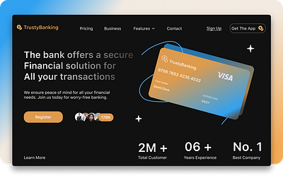 TrustyBanking - Web Design bank braning graphic design uiux web desin