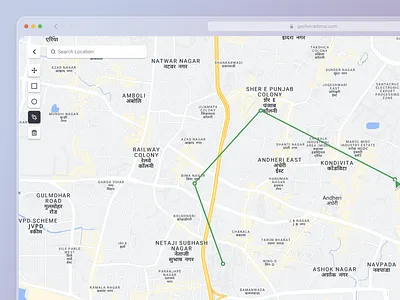 Create Zone - Geofence Panel create geofence draw geofence geofence geofencing interface ui ui design ux ux design