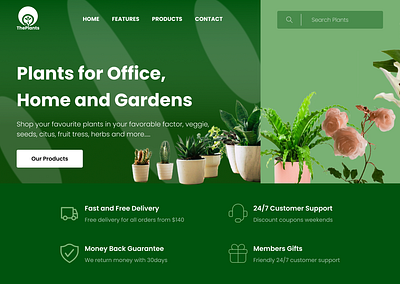 Plant and Greenies design ui uiux ux uxui web web design