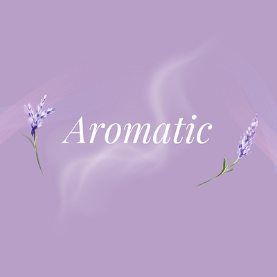 Branding Word Aromatic Illustration aromatic branding branding words design graphic design illustration lavender lilac minimalist sensory word words