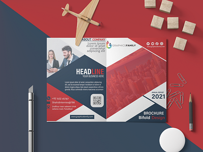 I will design attractive trifold or bi fold brochure bifold brochure book cover branding kit brochure design business card business flyer flyers magazines social banner social media post trifold brochure visiting card