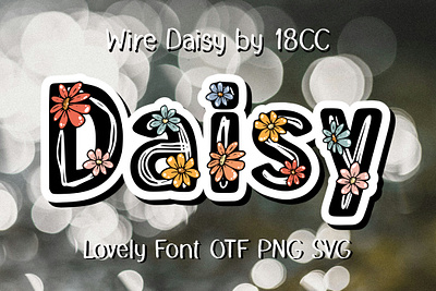 Wire Daisy 18cc bloom bold cartoon cute daisy decorative design display doodle elegance flowers font funny illustration lovely nature playful spring wire