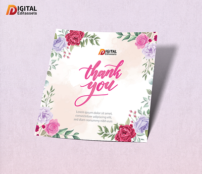 Thank You Card Vector Template Free: Spread smiles Instantly greeting card vectors.