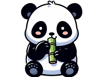 Bamboo Bites: A Panda's Celebration animal artwork bamboo cute design digitalart graphic design illustration love panda panda day panda vector vector wild wildlife