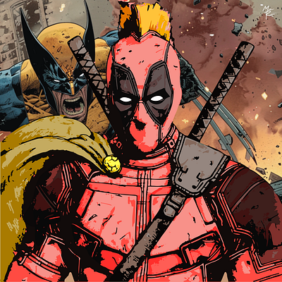 Deadpool & Wolverine graphic design