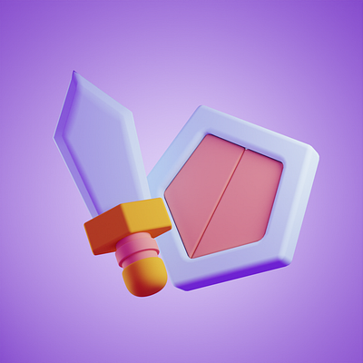 Sword and Shield 3d 3d art 3d artist 3d asset 3d design 3d illustration 3d model 3d modeling 3d modelling design game art game artist game assets game design illustration lowpoly