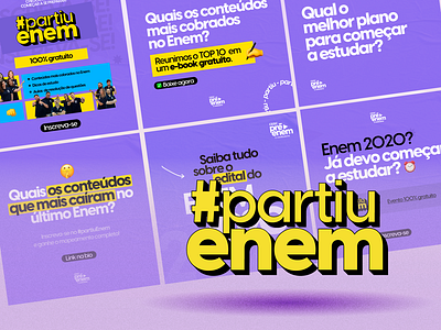 #partiuEnem | social media facebook feed graphic design instagram redes socias social social media templates