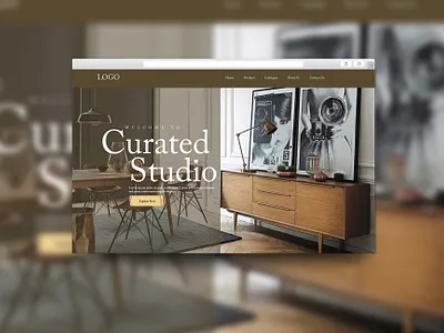 Interior Design Website Home Page branding design interior ui website