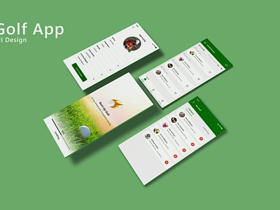 Golf App UI Design | Figma app design app ui branding creative design design figma figma designs graphic design illustration logo mobile app ui ui ui designer ui ux design ui ux designer ux design vector