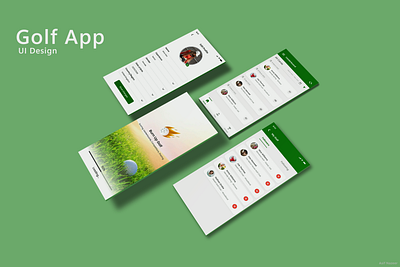 Golf App UI Design | Figma app design app ui branding creative design design figma figma designs graphic design illustration logo mobile app ui ui ui designer ui ux design ui ux designer ux design vector