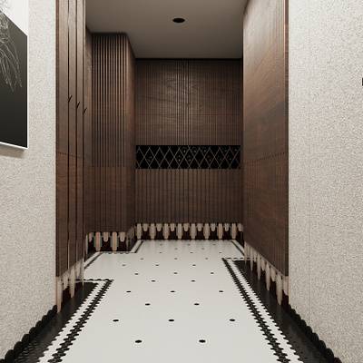 visualization of a hallway 3d 3ds 3dsm 3dsmax render