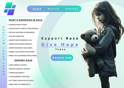 Help Gaza Donation Website Design graphic design ui