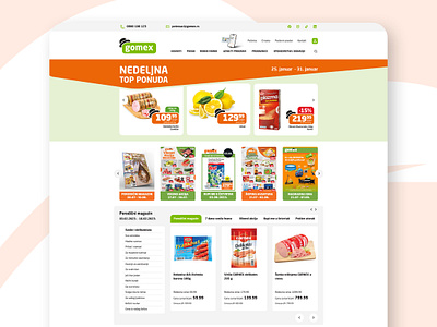 Gomex website branding grocerystore ui ux website