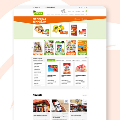 Gomex website branding grocerystore ui ux website