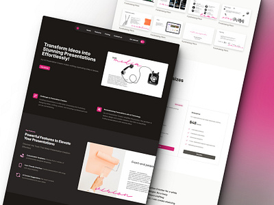 The AI-Powered Presentation Architect HTML Landing Page Template ai presentation css dark mode html landing page light mode premium pro ux ui web design