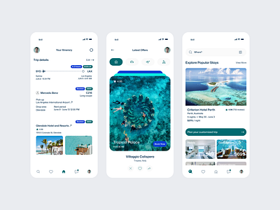 Travel Management App Design @ Flagship app design booking app figma hotel booking mobile mobile app travel travel app trip planning ui uiux ux