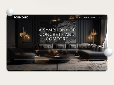 A Harmony of Forms | Website Design ai animation app branding design figma formonic graphic design logo motion graphics real estate website real estate website design typography ui ui design ux ux design web app web design website design