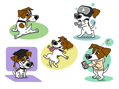 Sticker pack Life's good / Lineart / Maskot art dog dog maskot dog png dog svg dribbble shot illustration illustration svg jack russel jack russel terrier lineart maskot set of illustrations sticker pack stickerpack svg dribbble vector illustration