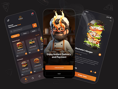 Burger Mobile App Ui design appdesign burgerapp burgerbuilder burgerlove burgerperfection foodapp fooddeliveryapp getinmybelly mobileappdesign mobileui uiuxdesign userexperience