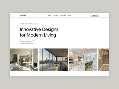 Interior Design Website Hero Section design graphic design landing page ui ui design ux ux design web