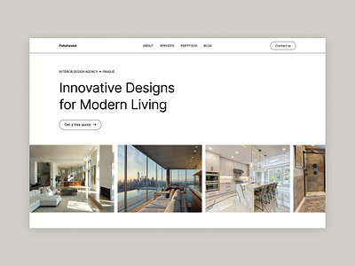 Interior Design Website Hero Section by Adam Sebesta on Dribbble