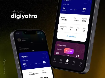 Digiyatra airport app boarding design digiyatra dribble figma flights inspiration interface mobile mobiledesign platform popular productdesign shot trending ui uiux ux