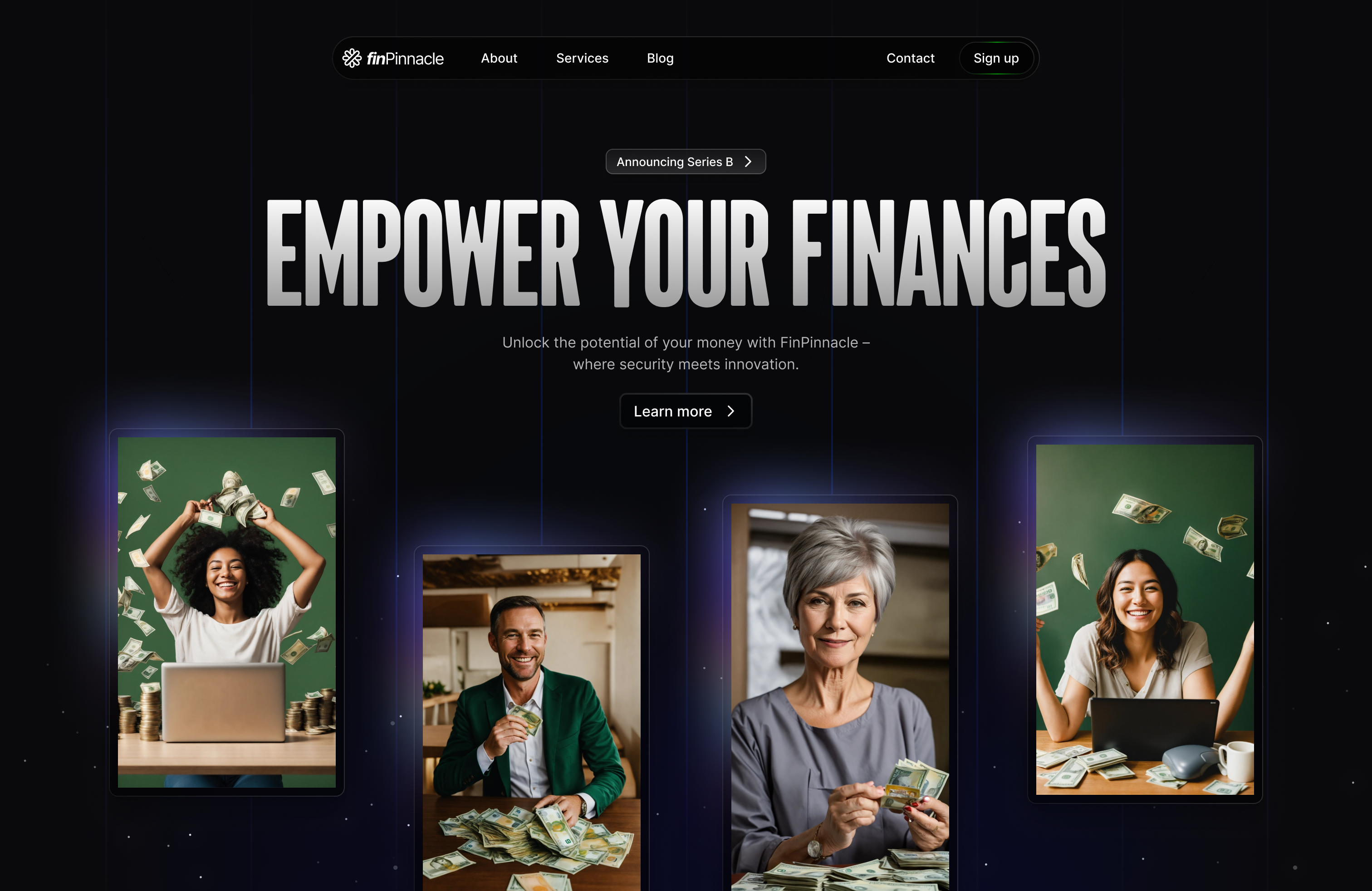 Finance Landing Page Design branding dark mode dashboard design e commerce figma finance fintech hero section productdesign ui ui design ux design uxwriting visualdesign visuals