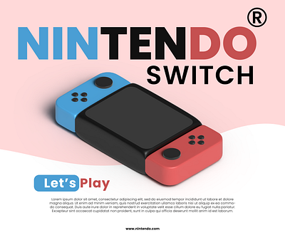 Nintendo Switch 3d design graphic design illustration ve vector