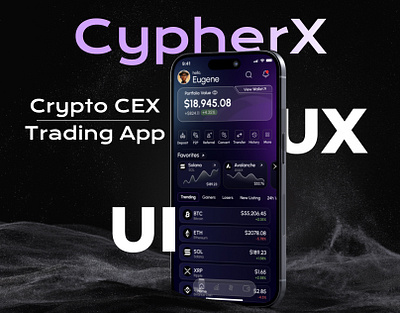 CypherX Crypto CEX Trading App | UI/UX Design app crypto graphic design trading ui