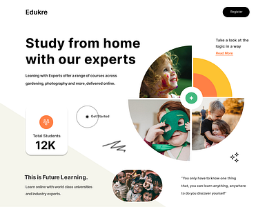 Redesigned a post of Edukre graphic design ui