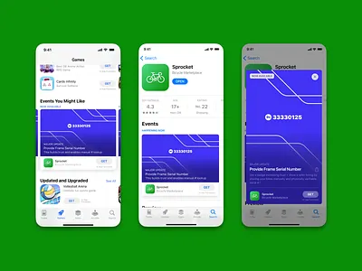 Sprocket iOS Update Event: Provide Bicycle Frame Serial # 🔒 android app store bicycle bike card event flat ios iphone key proof purple secure serial sprocket techy theft thief trust verification