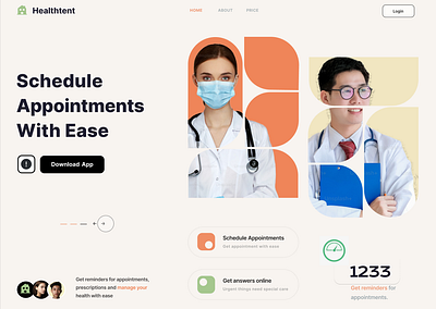 Redesigned a post of Healthtent graphic design ui