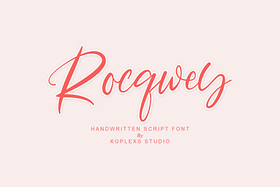 Rocqwey – Handwritten Script Font display fonts handwritten logo playfull rocqwey font typeface