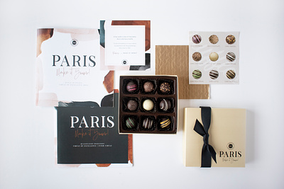 Paris Brochure + Chocolate Gifts brochure chocolates paris trip vacation