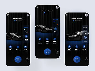 Car Mobile App Design Concept ui visualdesign