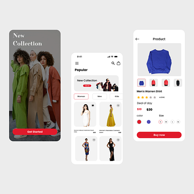 Fashion Store App app design fashion ui ux