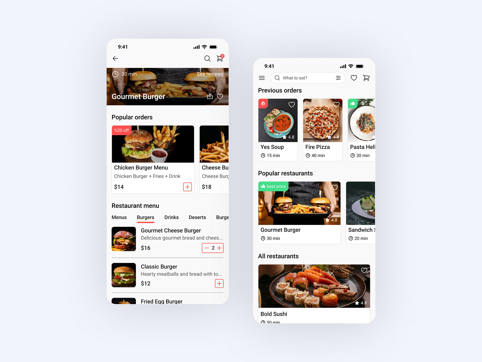 Food Odering App Desin by Ufuk Yilmaz on Dribbble