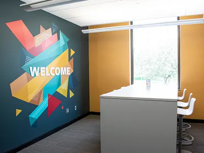 Space Design bright colorful office space