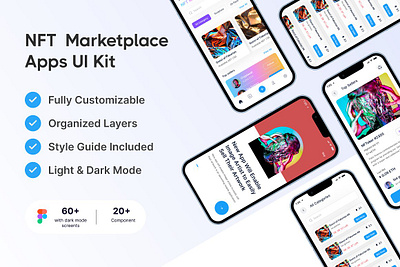 NFTX - NFT Marketplace UI UX Design dark theme digital art figma light theme nft nft app nft marketplace nfts ui ui design ui designer ui kit ui ux uiux ux design