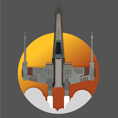 X-Wing Badge design graphic design illustration logo vector