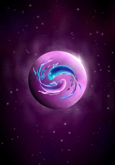 astrological horoscope Venus in Pisces illustration procreate