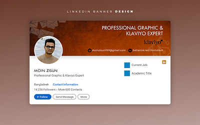 LinkedIn Banner Design-3 (Graphic & Klaviyo Expert) banner branding cover design creative design graphic design linkedin banner linkedin cover
