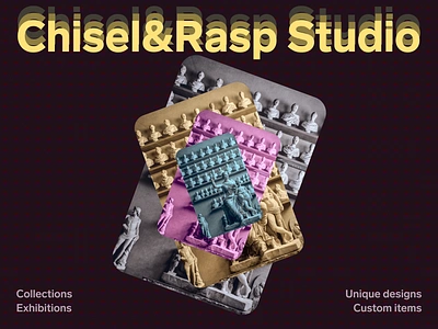 Chisel&Rasp e-commerce website e commerce website sculpture website typography ui user experience ux process web design wireframes wow effect