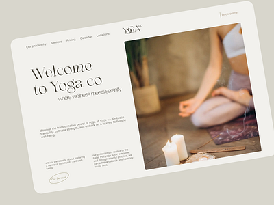 Yoga CO | Wellness Studio | UI Website Design branding design logo relax sport ui uiux ux web wellness yoga