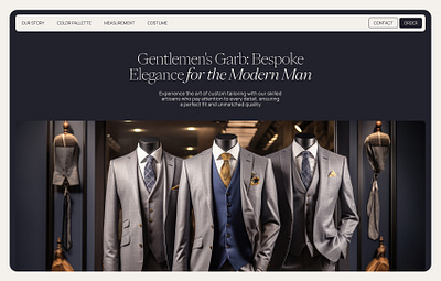 Elegance for the modern man design typography ui ux web design