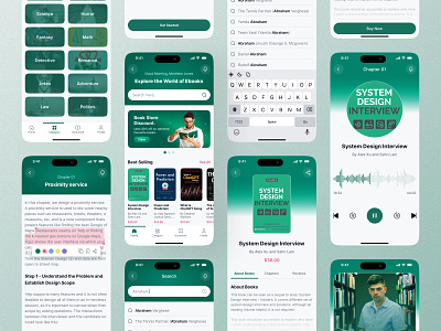 Ebook & Audiobook App Ui Design Figma| Book Reader App UI Design audiobook app design book app book ecommerce app design book reader app design book reading app book shop app design book store app design ebook ebook audiobook ebook audiobook app ebook audiobook app ui design ebook app design ebook app ui design ebook reader app ui green green ui online book store online book store app design ui design ui ux