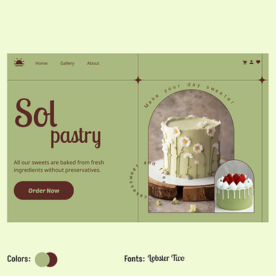 Pastry Landing page design 3d animation app branding design graphic design illustration logo motion graphics pastry product design sweet ui ui design ux ux design