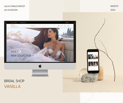 Website Bridal Shop "Vanilla" animation design typography ui ui ux ux web desing website